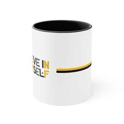 Believe In Yourself™ Motivational Mug – Black Handle & Interior Edition