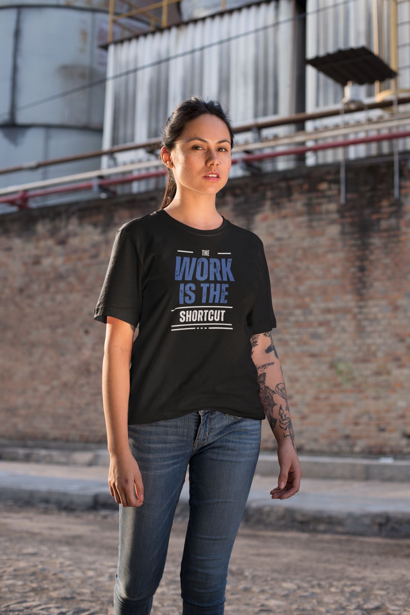 "The Work Is the Shortcut” – Unisex Grind Mode Tee