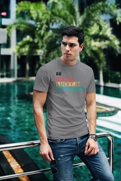 “I’m Not Lucky, I’m Relentless” – Motivational Unisex Tee